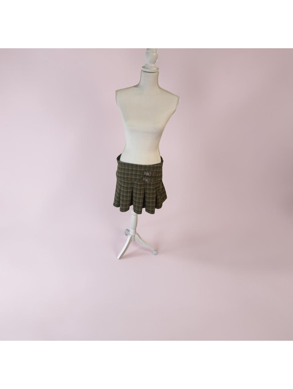 Cute plaid brown and green skater skirt